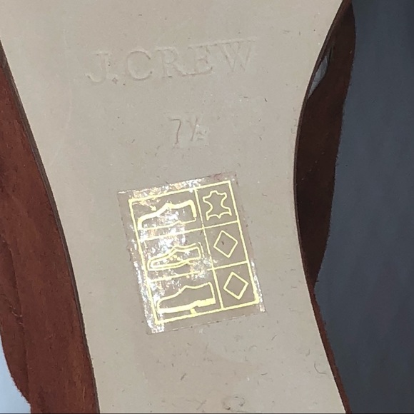 **POPULAR** J CREW DARK COGNAC MARCIE SUEDE WEDGE - Picture 5 of 16